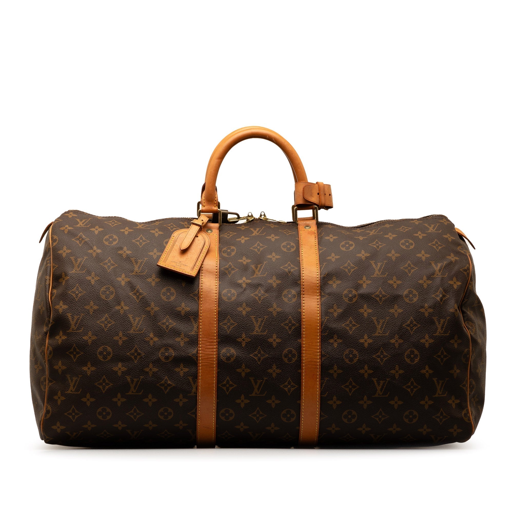 Brown LV Monogram Keepall 55 Travel Bag