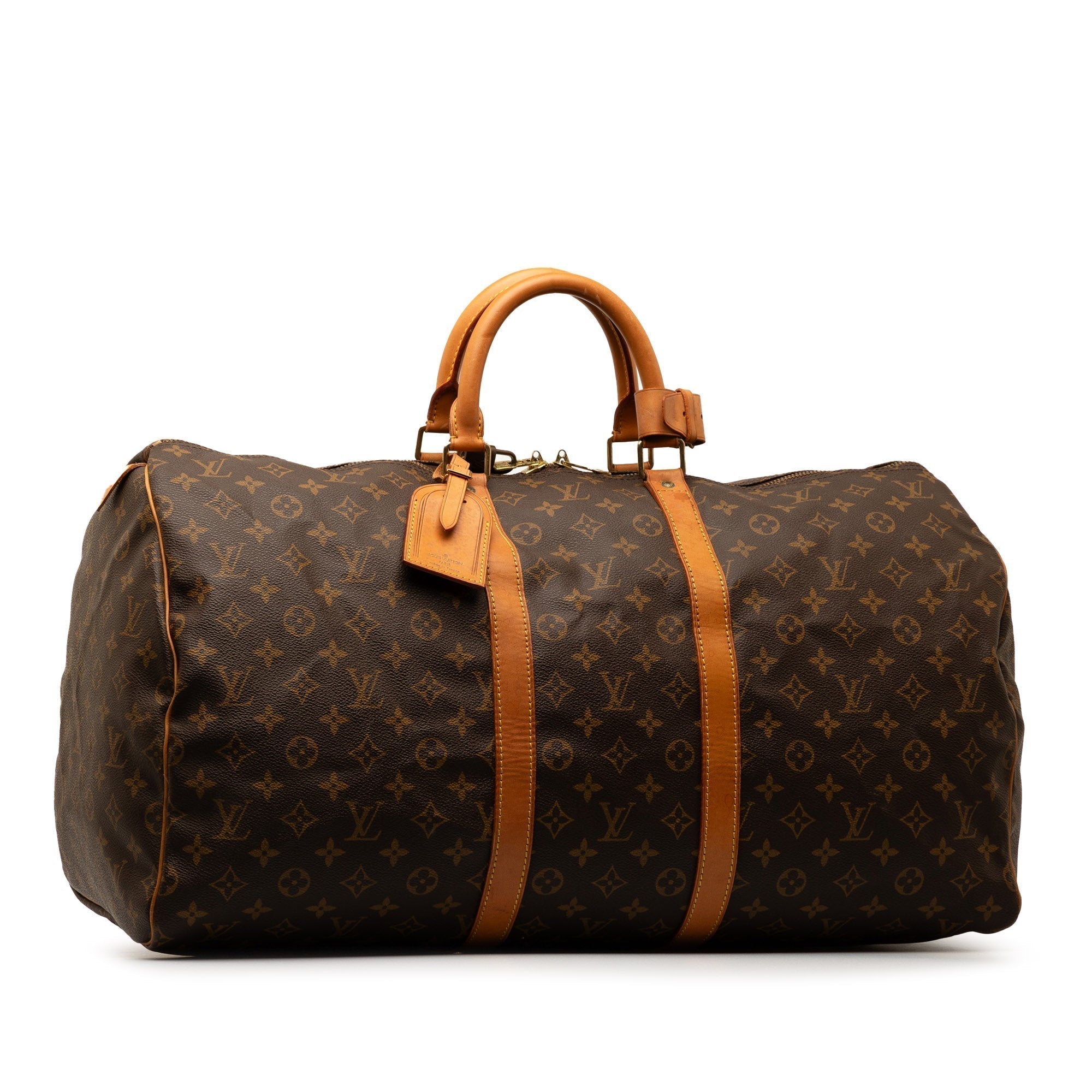 Brown LV Monogram Keepall 55 Travel Bag