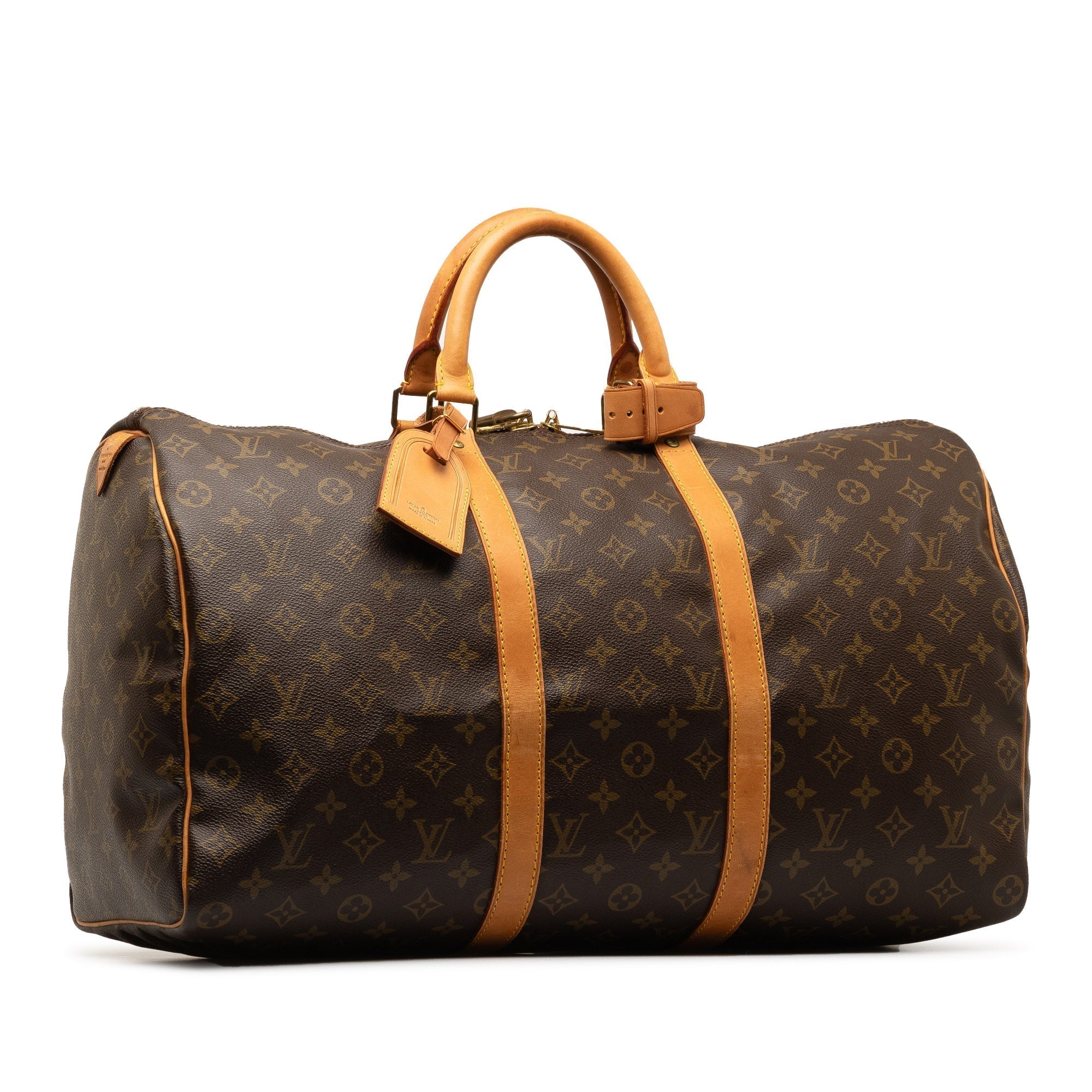 Brown LV Monogram Keepall 50 Travel Bag