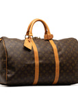 Brown LV Monogram Keepall 50 Travel Bag