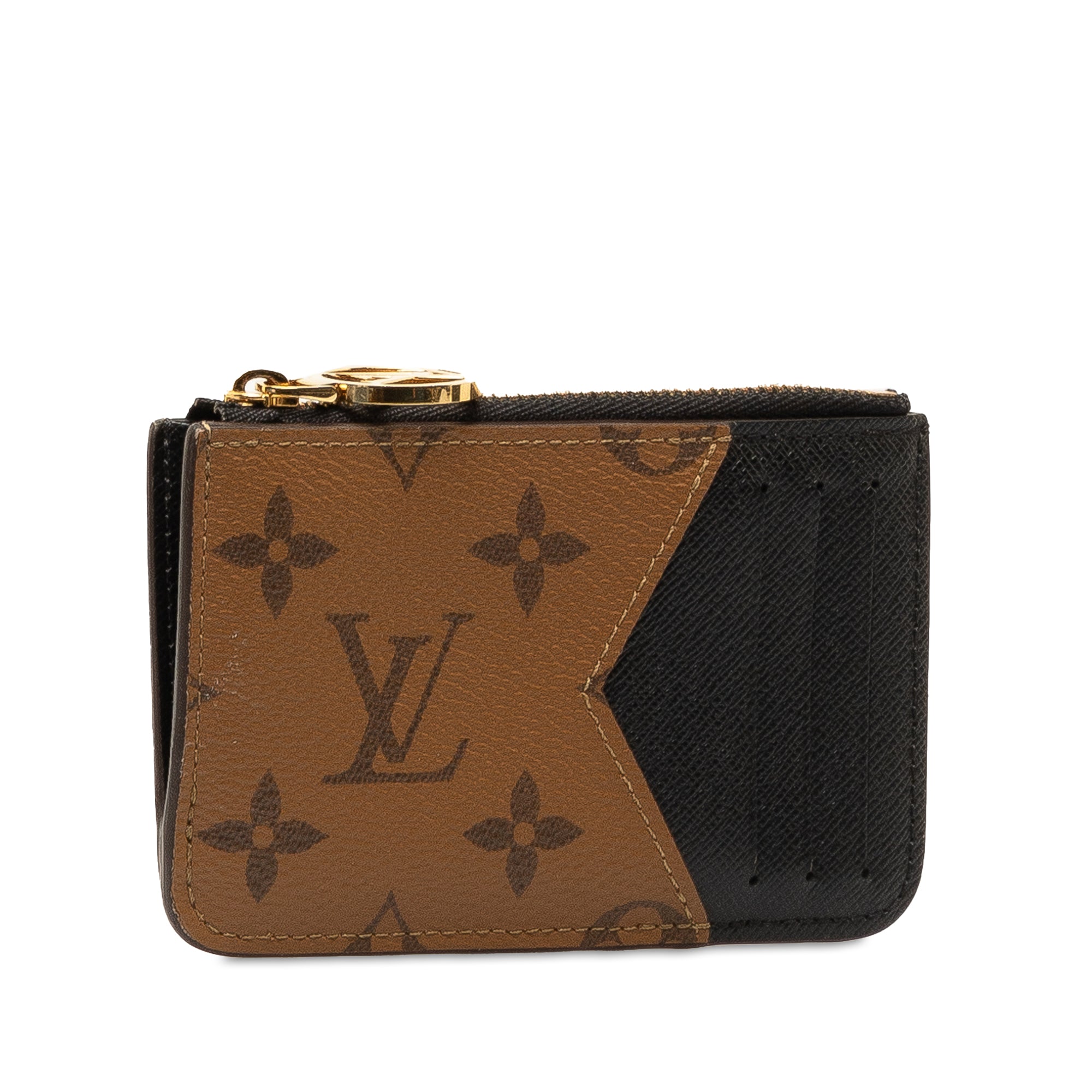 Brown LV Monogram Reverse Romy Card Holder