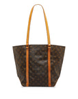 Brown LV Monogram Sac Shopping Tote Bag