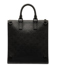 Black LV Monogram Taurillon Sac Plat Satchel