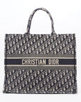 Christian D1OR Book Tote D1OR Oblique Embroidery Canvas Large