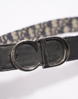 Christian D1OR 30 Montaigne Reversible Belt Black / Oblique Leather 37" 94cm