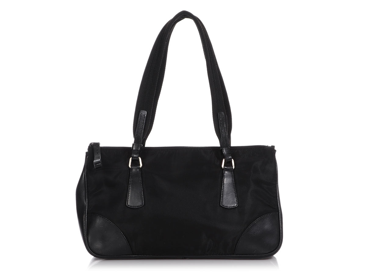 PRD Black Nylon Shoulder Bag