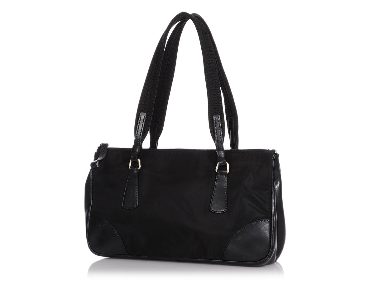 PRD Black Nylon Shoulder Bag