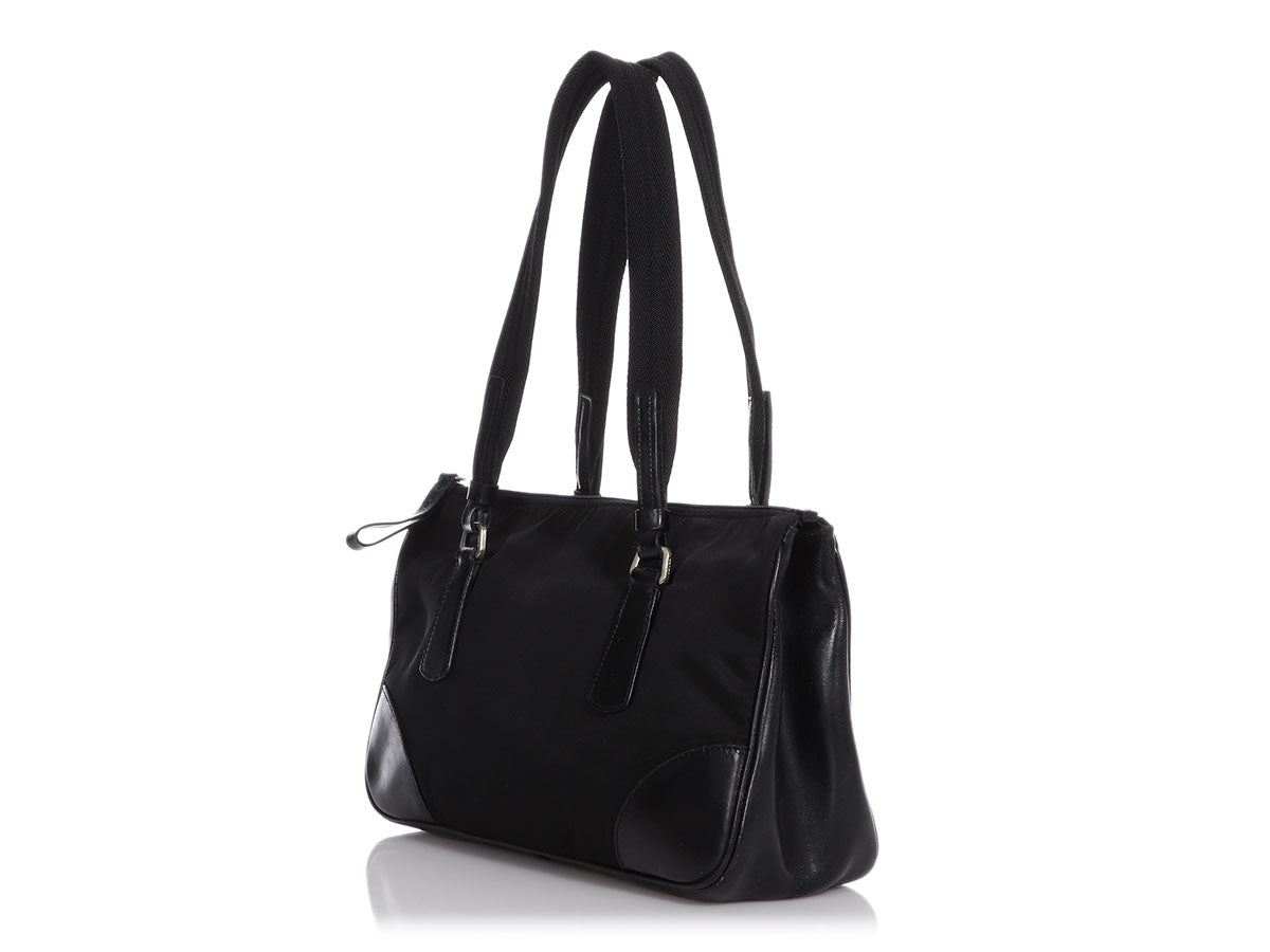 PRD Black Nylon Shoulder Bag
