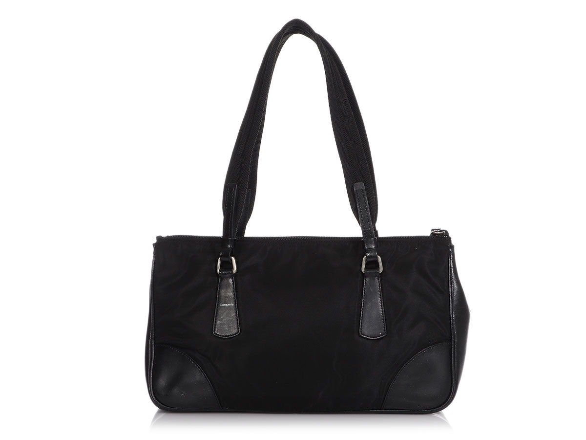 PRD Black Nylon Shoulder Bag