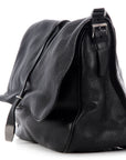 PRD Black Leather Shoulder Bag