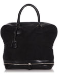 PRD Black Nylon and Leather Expandable Bag