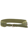 CHRISTIAN D1OR Belt in Green Fabric