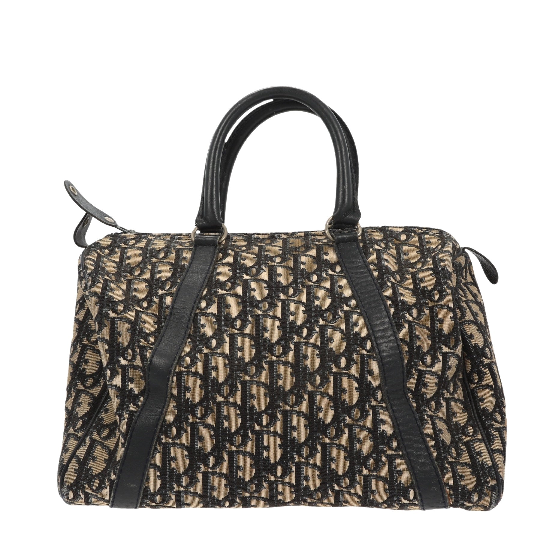CHRISTIAN D1OR Bowling Handbag in Blue Fabric