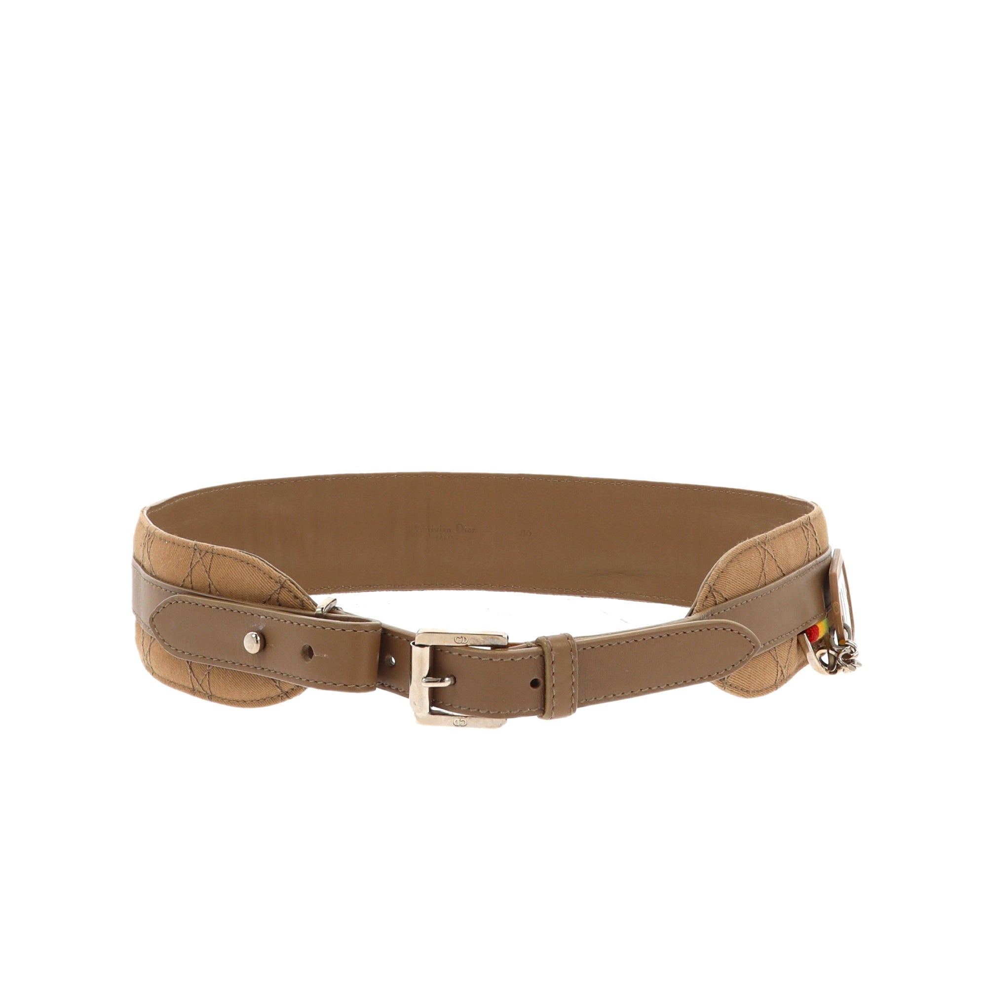 CHRISTIAN D1OR Belt in Brown Fabric