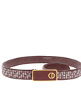 CHRISTIAN D1OR Belt in Bordeaux Fabric
