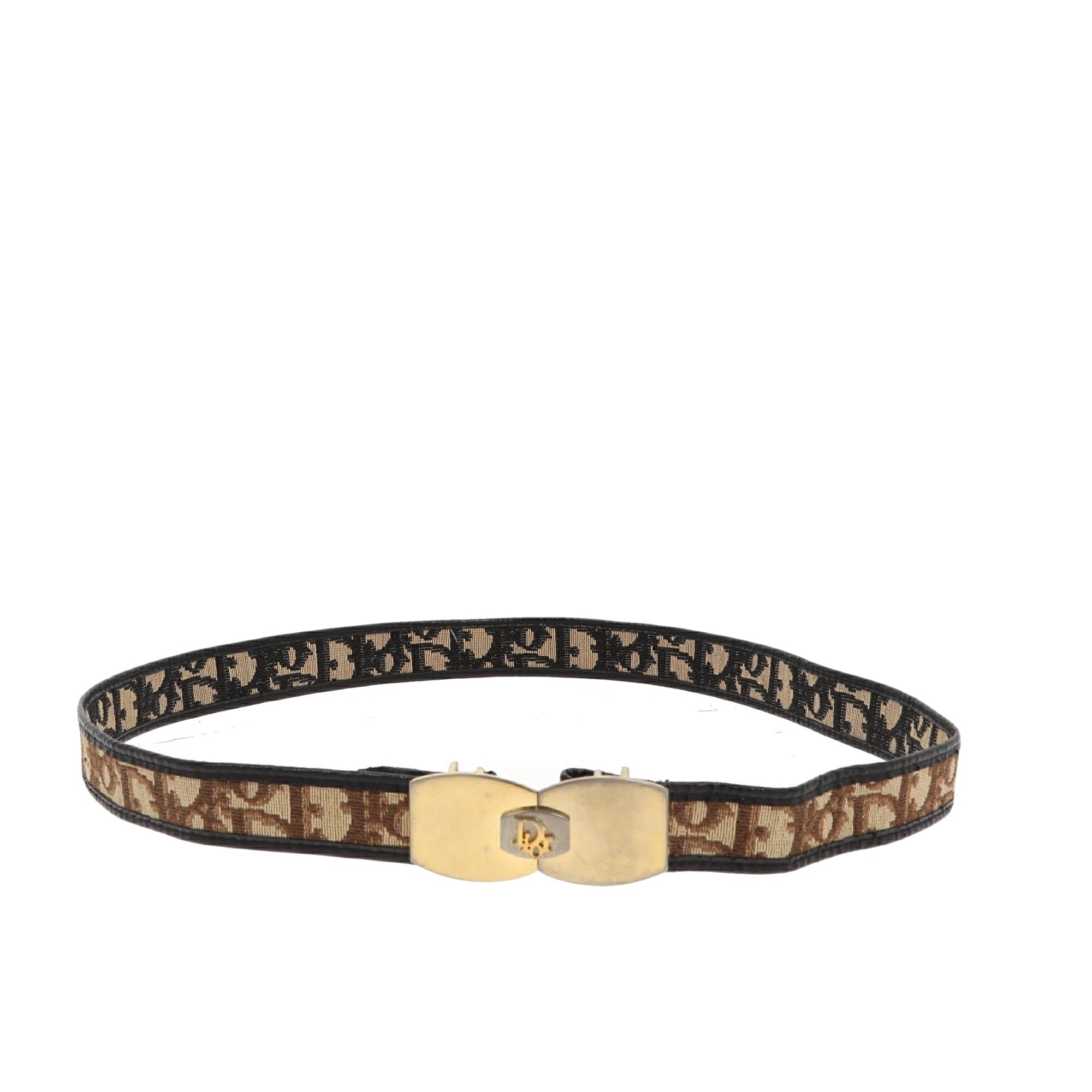 CHRISTIAN D1OR Belt in Beige Fabric