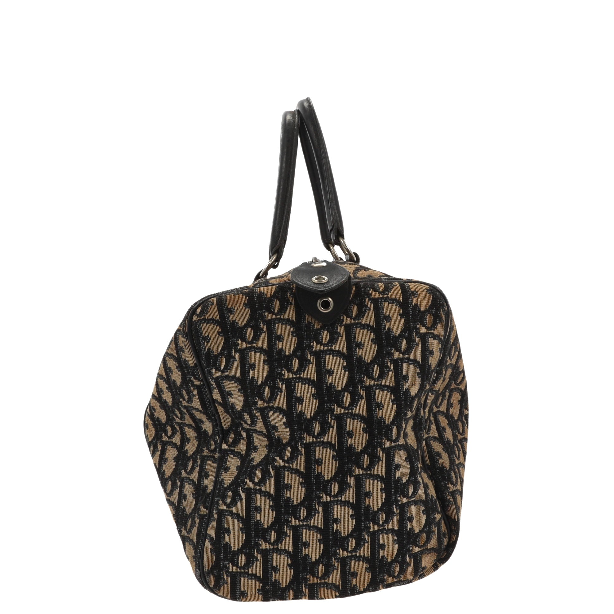 CHRISTIAN D1OR Bowling Handbag in Blue Fabric