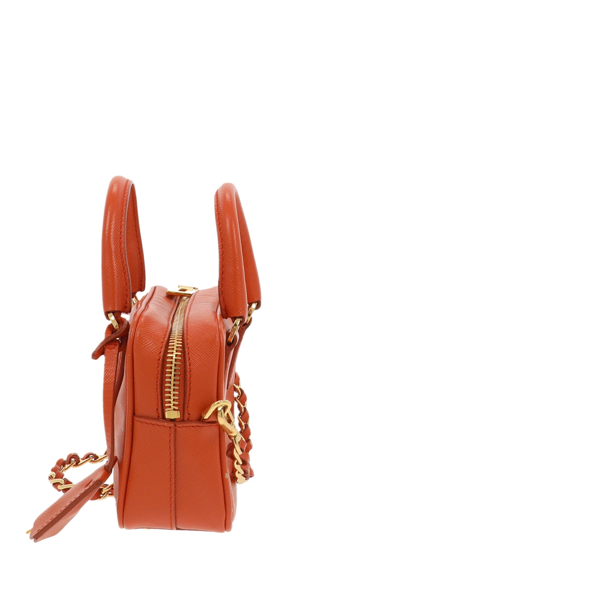 PRD Galleria Crossbody Bag in Orange Leather