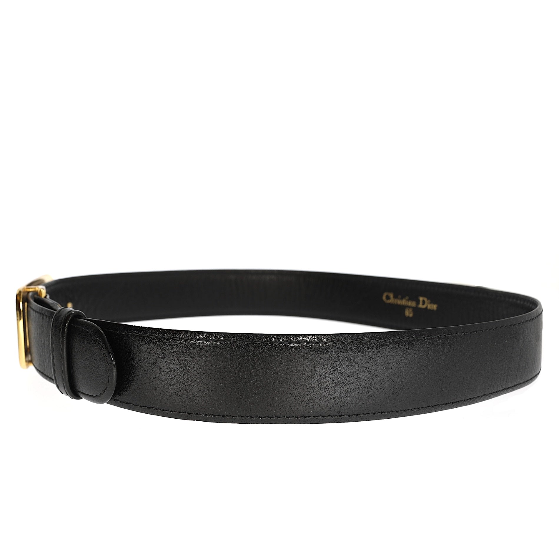 CHRISTIAN D1OR Belt in Black Leather