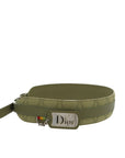 CHRISTIAN D1OR Belt in Green Fabric