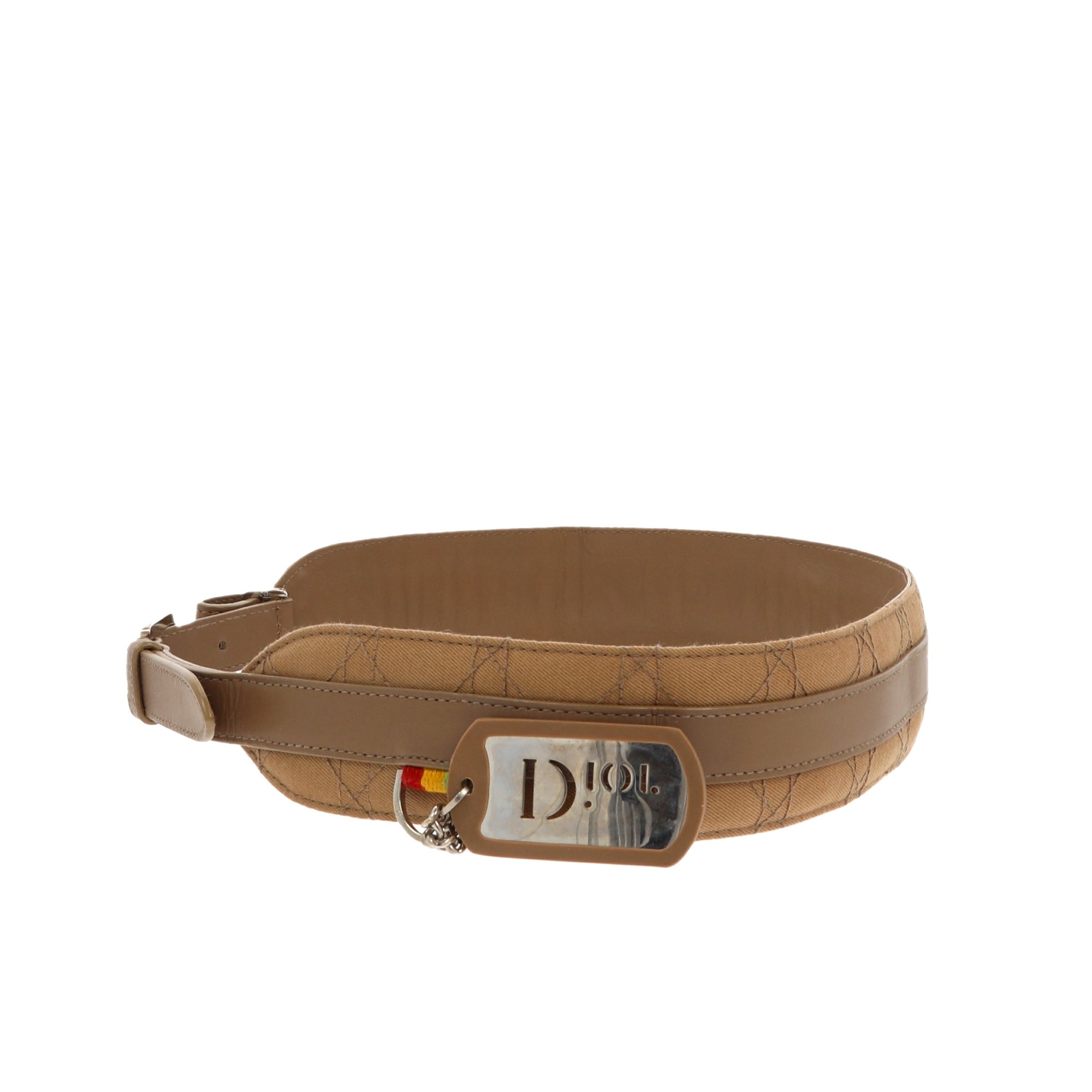 CHRISTIAN D1OR Belt in Brown Fabric
