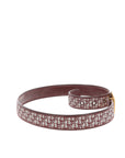 CHRISTIAN D1OR Belt in Bordeaux Fabric