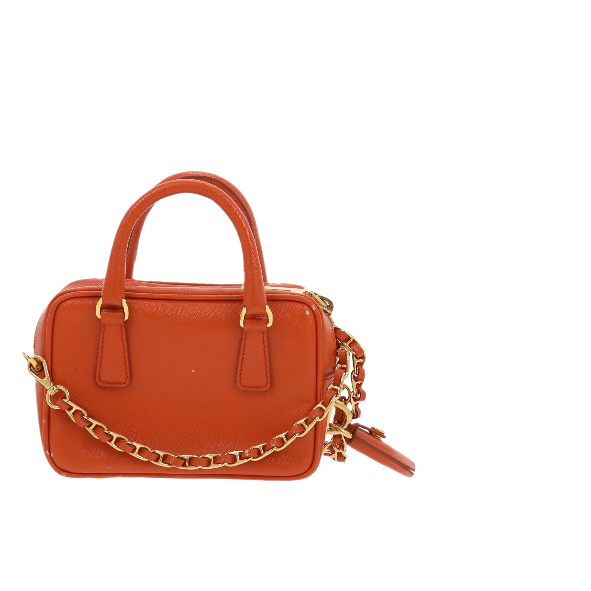 PRD Galleria Crossbody Bag in Orange Leather