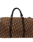 CHRISTIAN D1OR Bowling Handbag in Beige Fabric