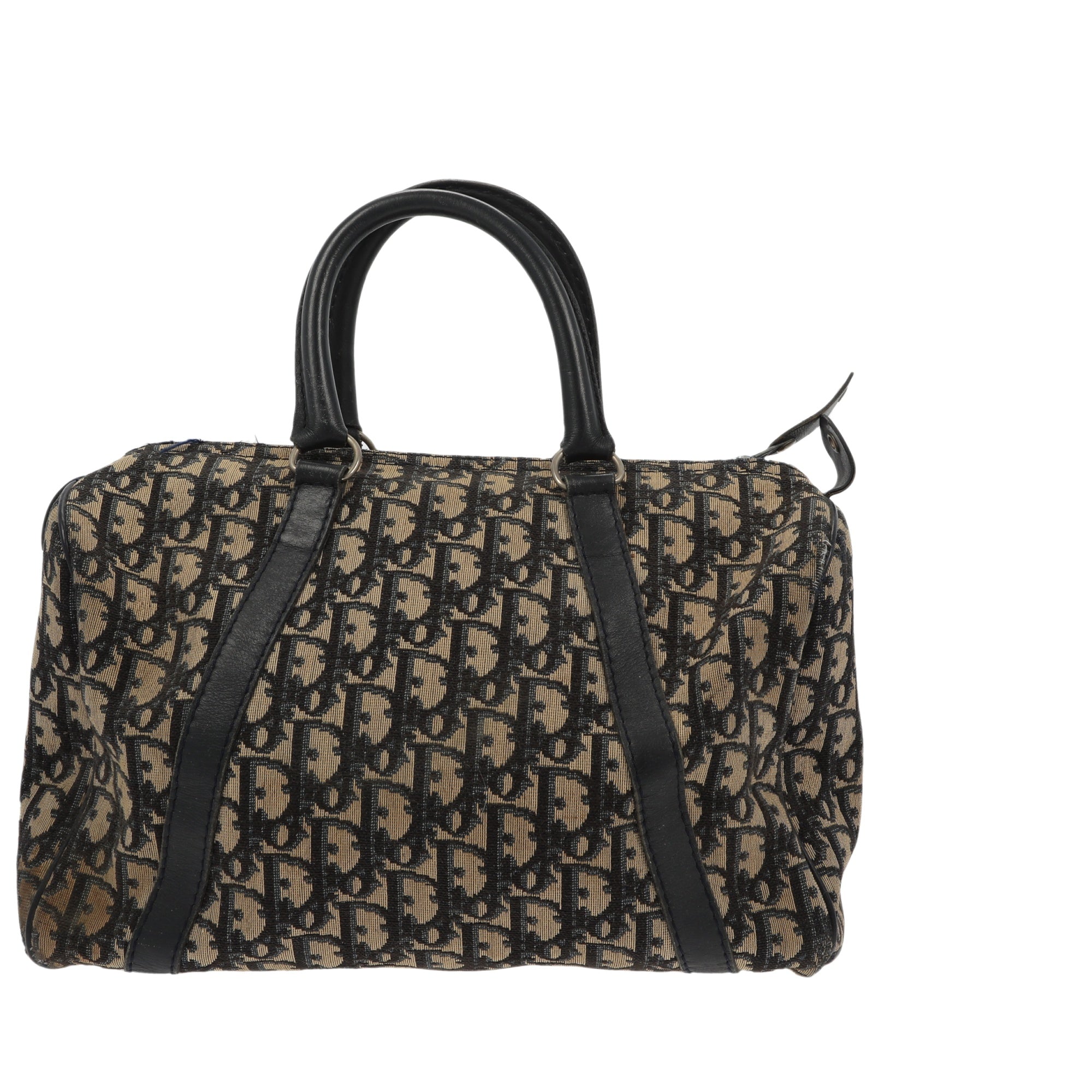 CHRISTIAN D1OR Bowling Handbag in Blue Fabric