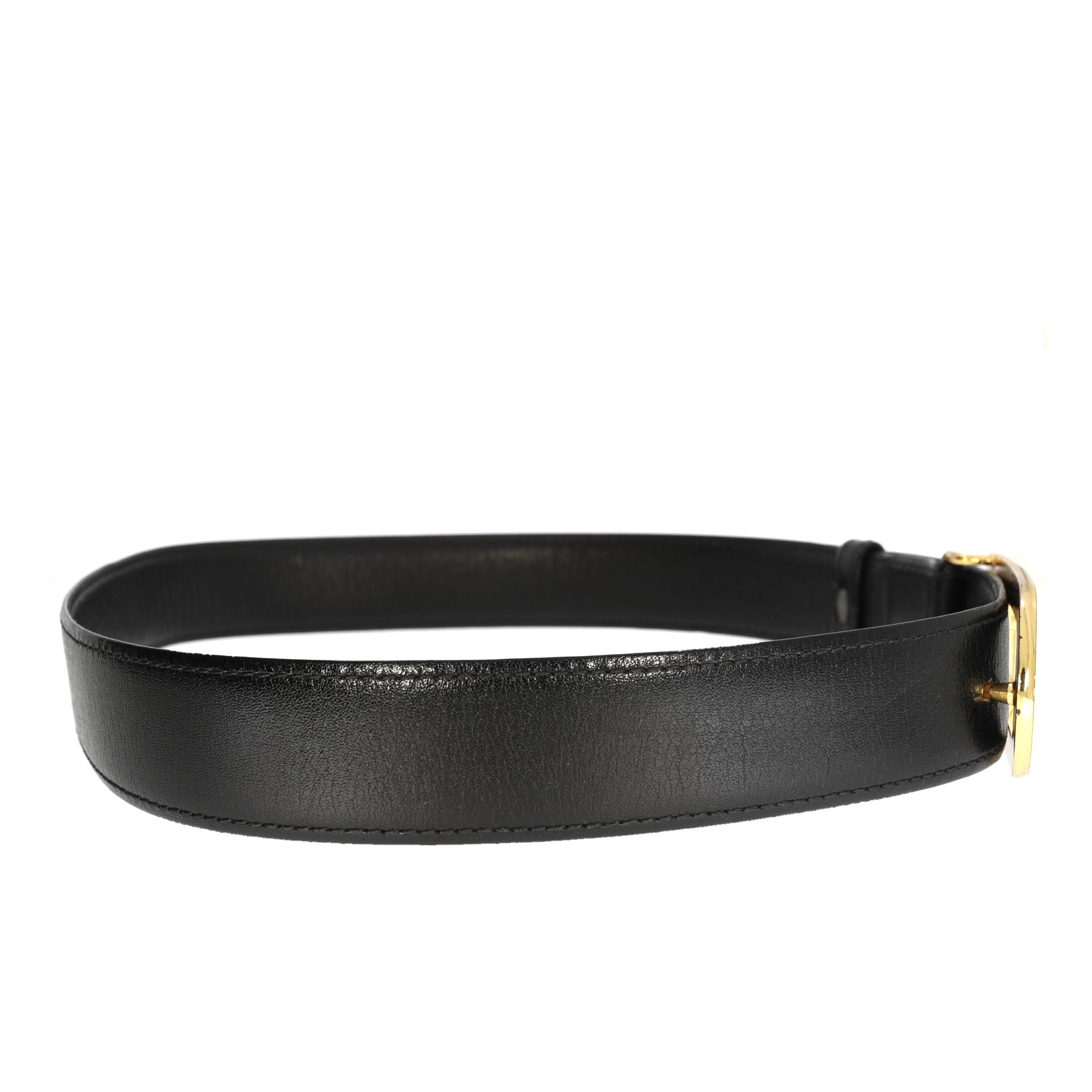 CHRISTIAN D1OR Belt in Black Leather