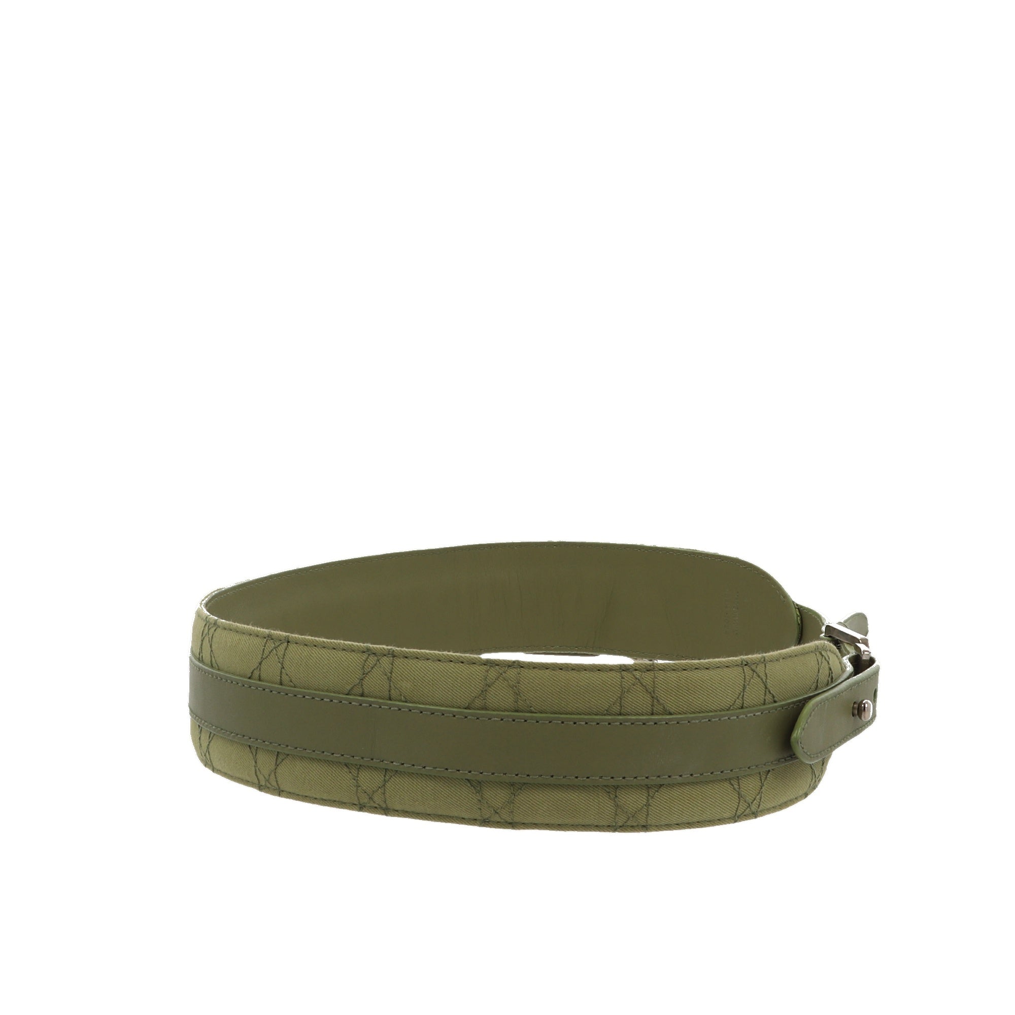 CHRISTIAN D1OR Belt in Green Fabric