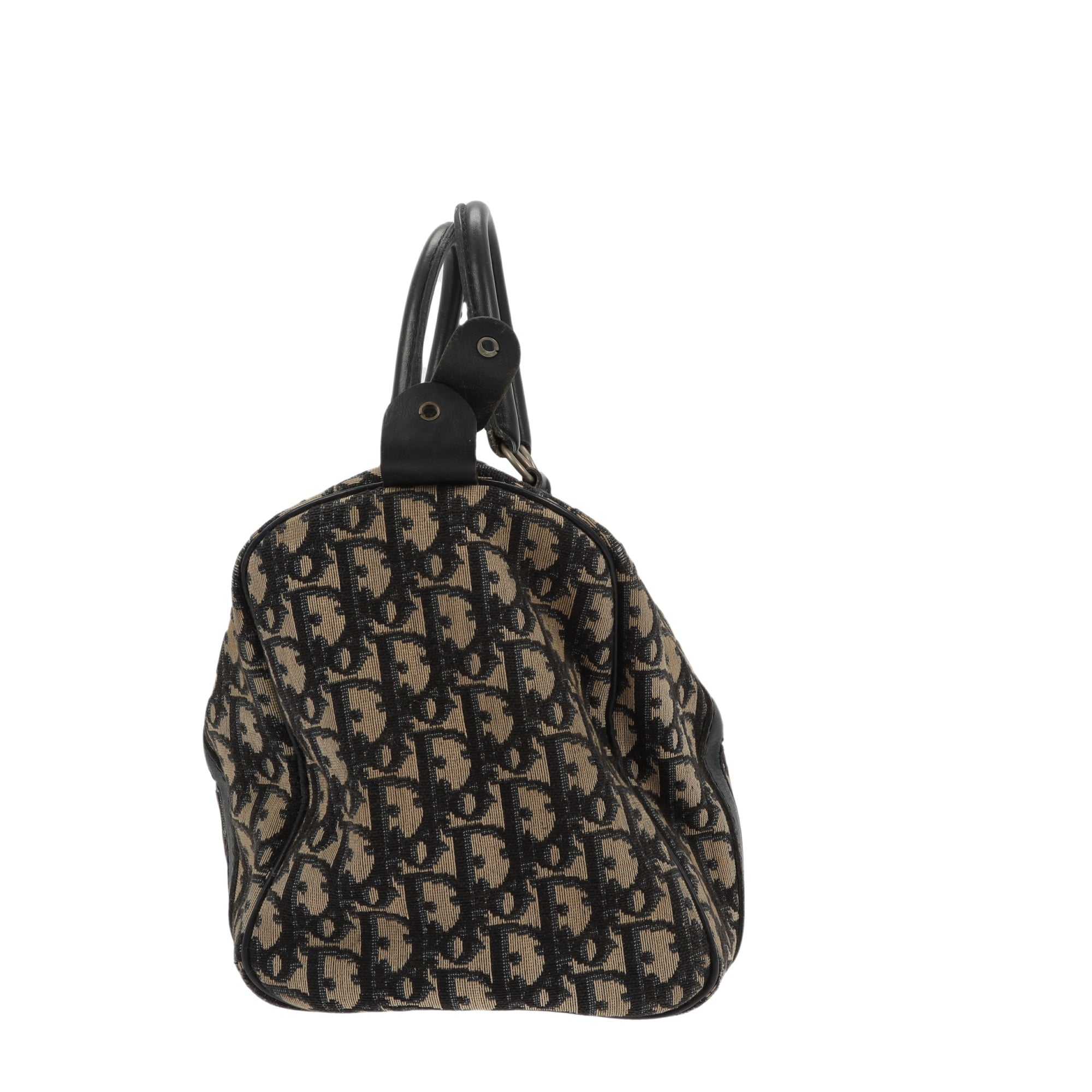 CHRISTIAN D1OR Bowling Handbag in Blue Fabric