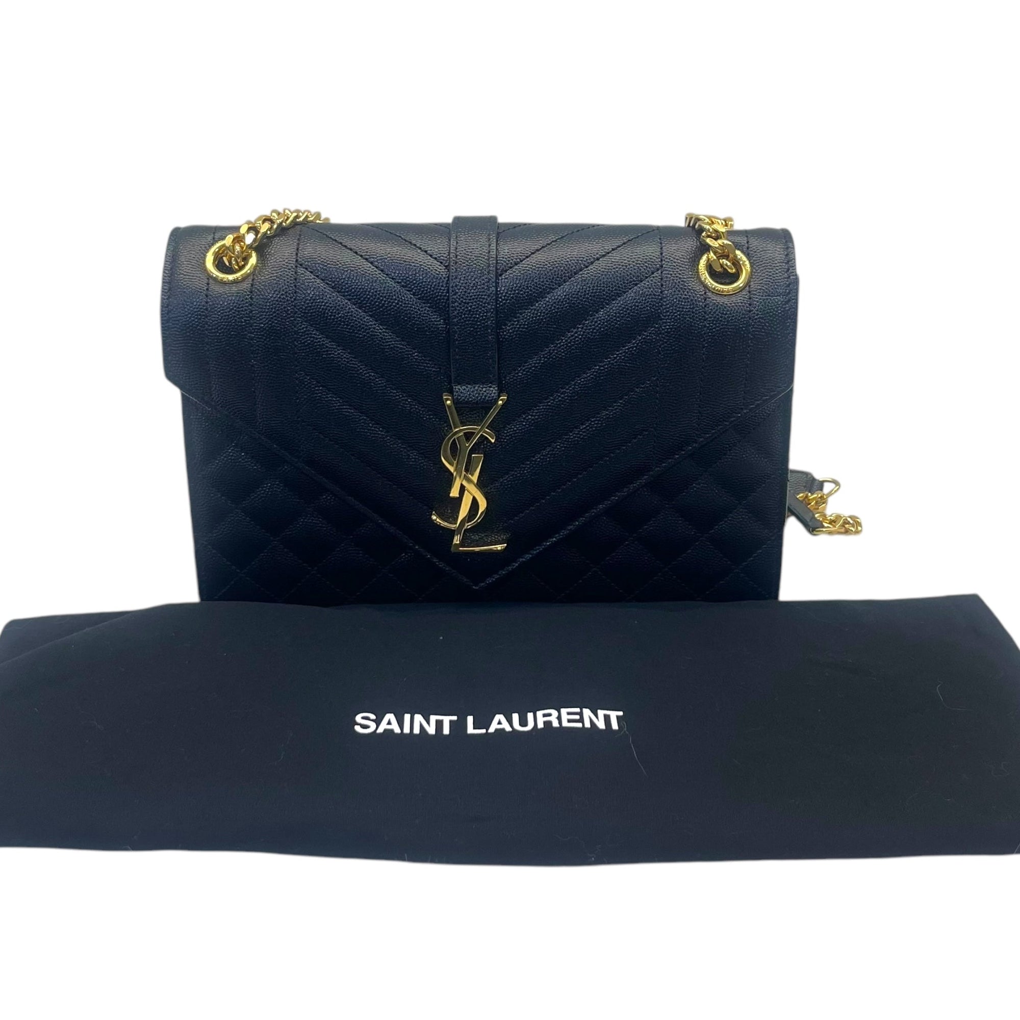 YSL Envelope Bag in Black