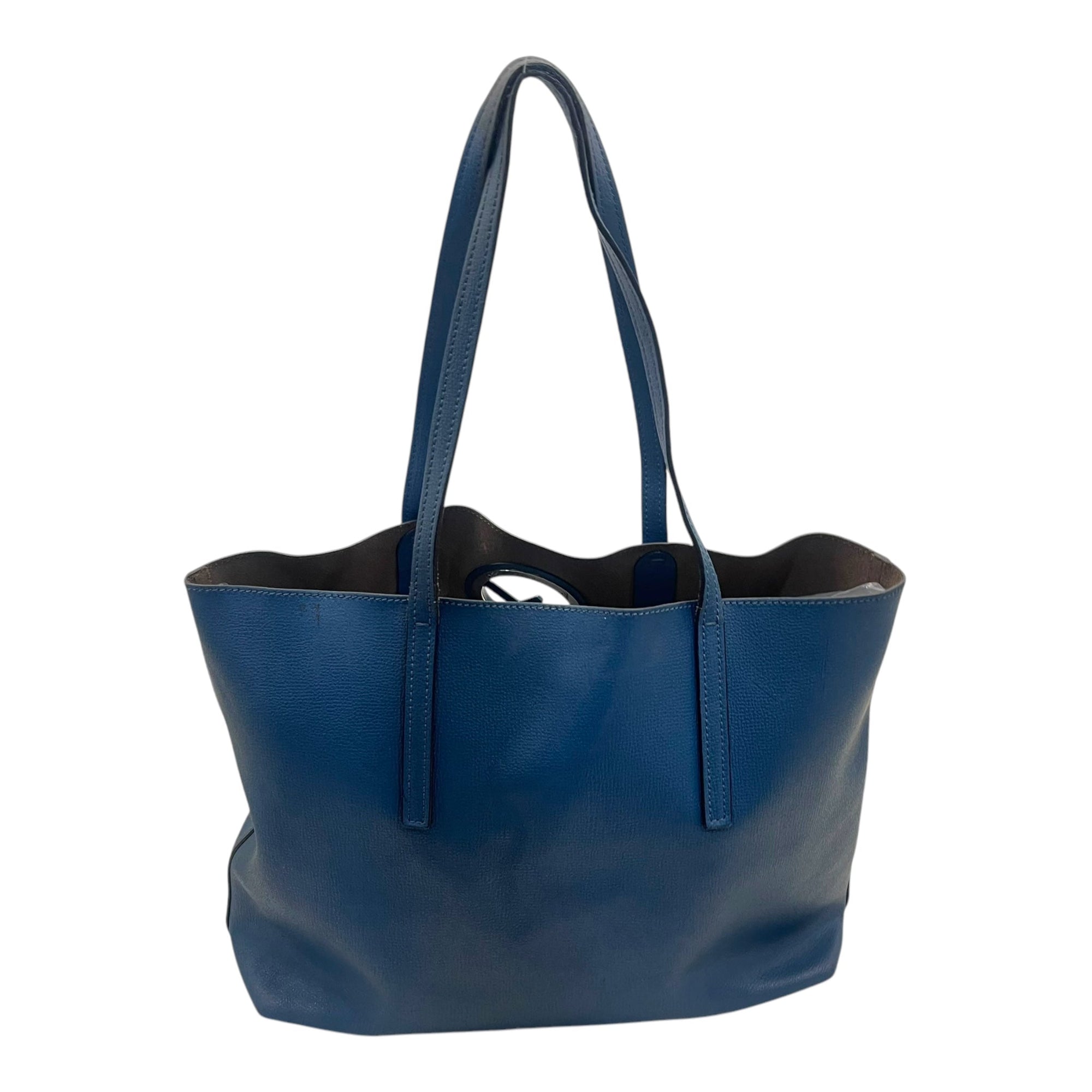 FNDI Black Cutout Leather Kan I Shopper Tote Bag