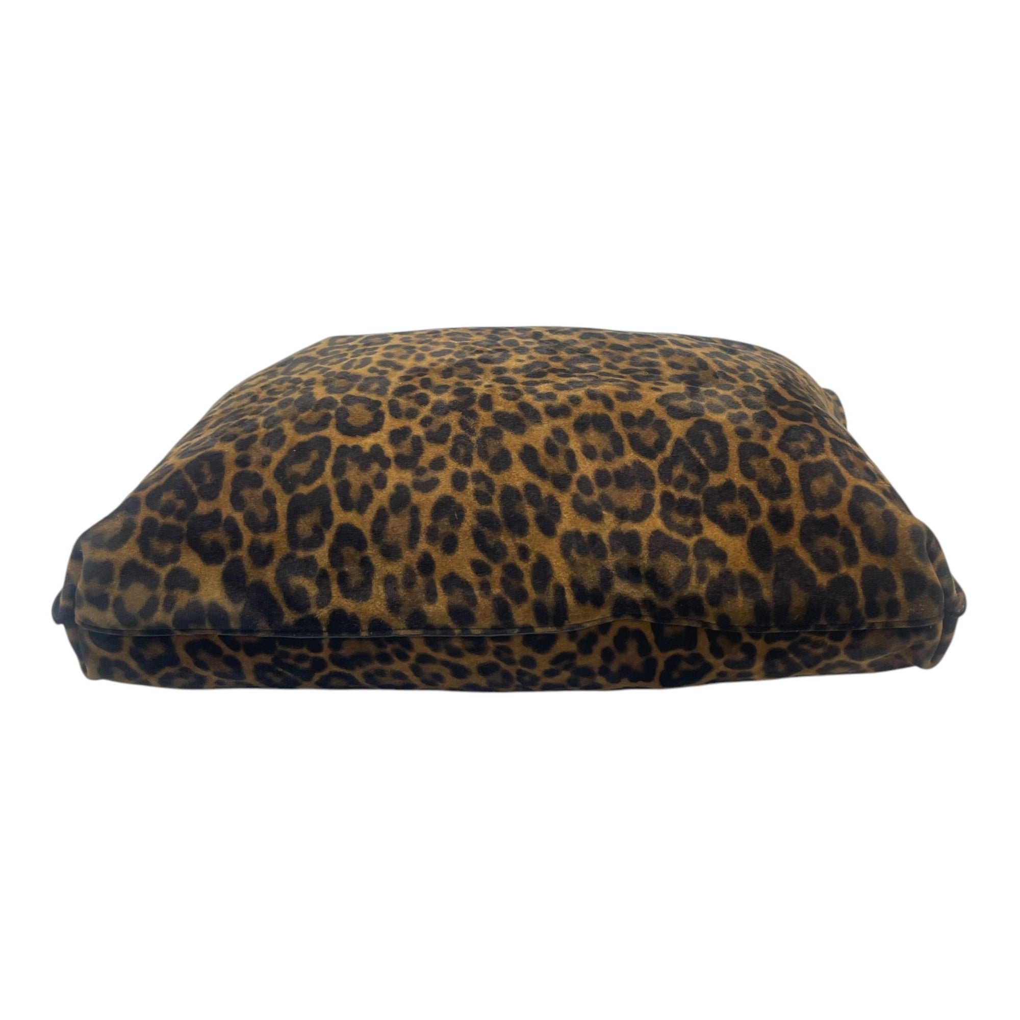 YSL Suzanne Medium Leopard-print Suede Shoulder Bag In Natural