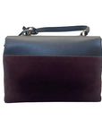 YSL Burgundy/Black Suede and Leather Medium Moujik Tote Bag