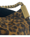 YSL Suzanne Medium Leopard-print Suede Shoulder Bag In Natural
