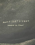 YSL Light Sage Chevron Black Leather Monogram Chain Shoulder Bag