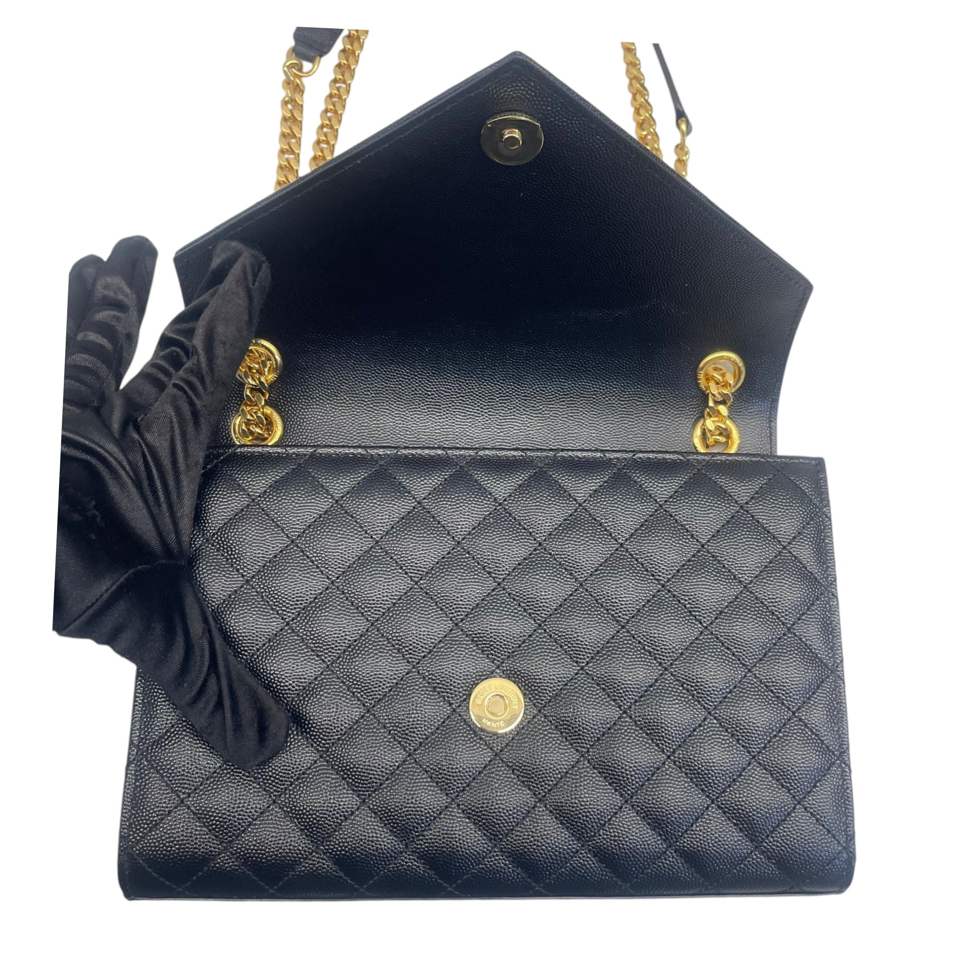 YSL Envelope Bag in Black