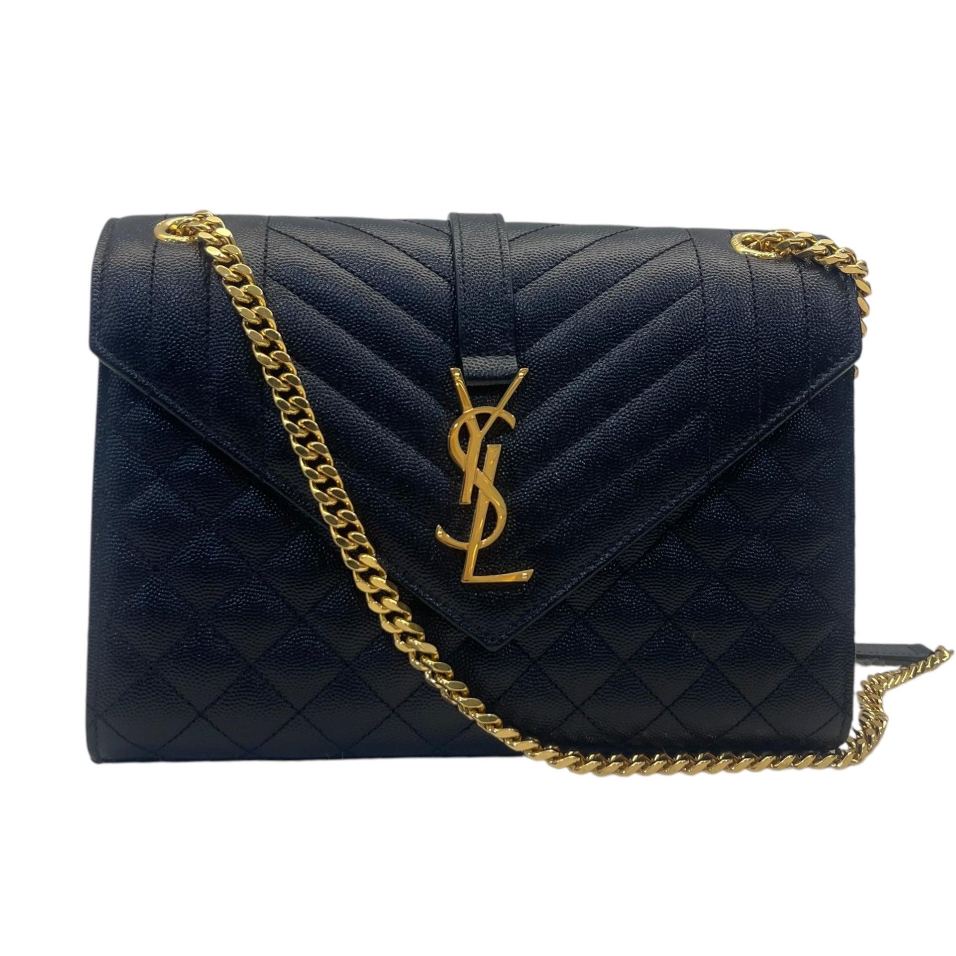 YSL Envelope Bag in Black