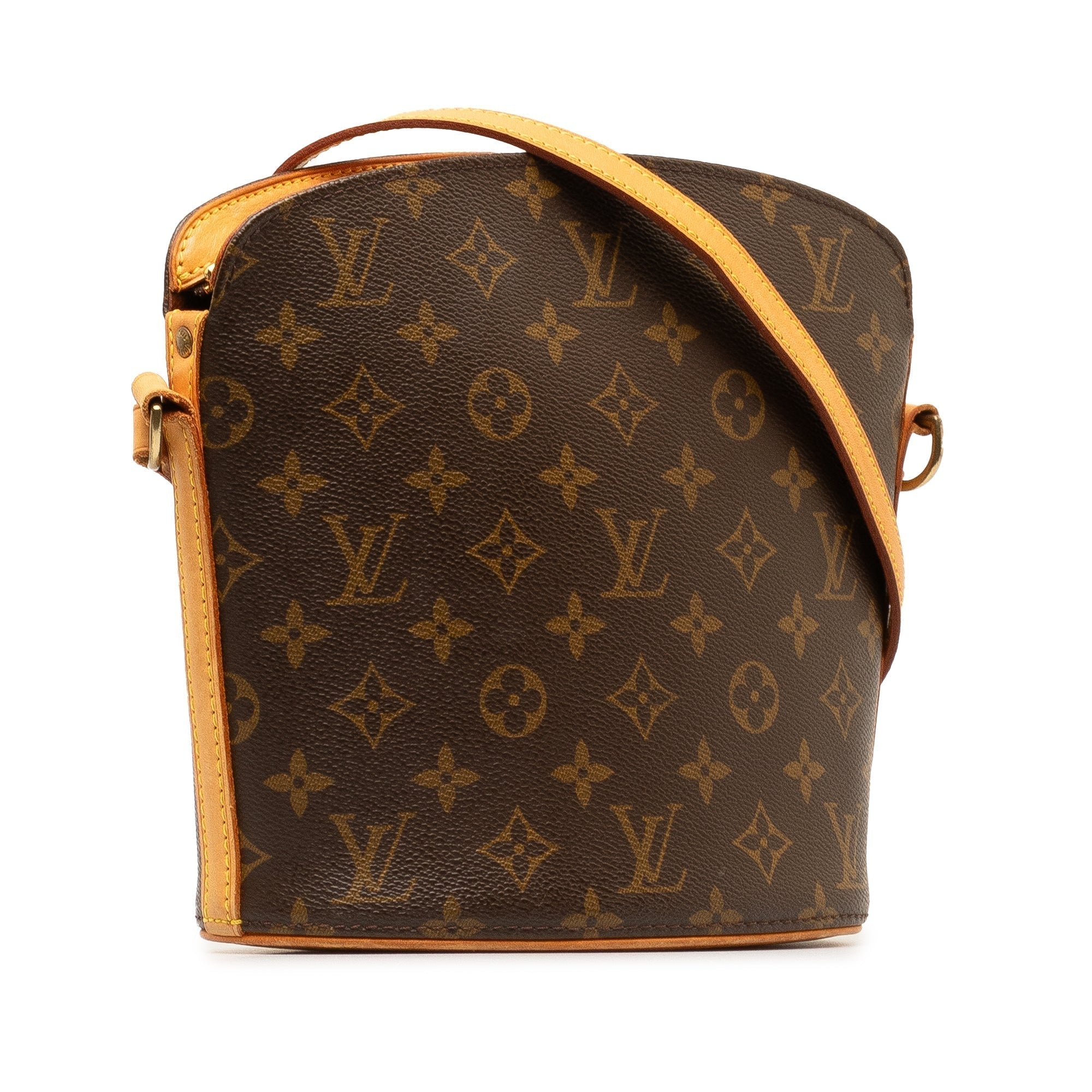 Brown LV Monogram Drouot Crossbody Bag