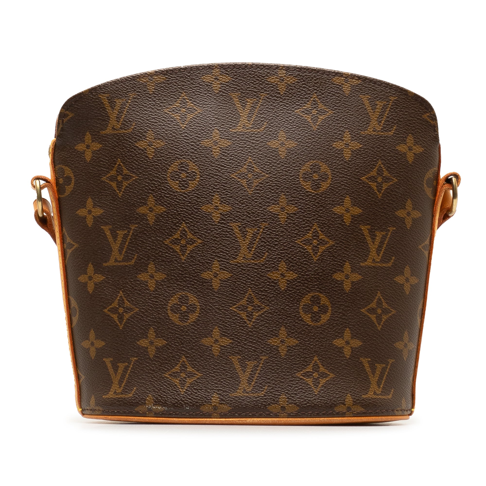 Brown LV Monogram Drouot Crossbody Bag