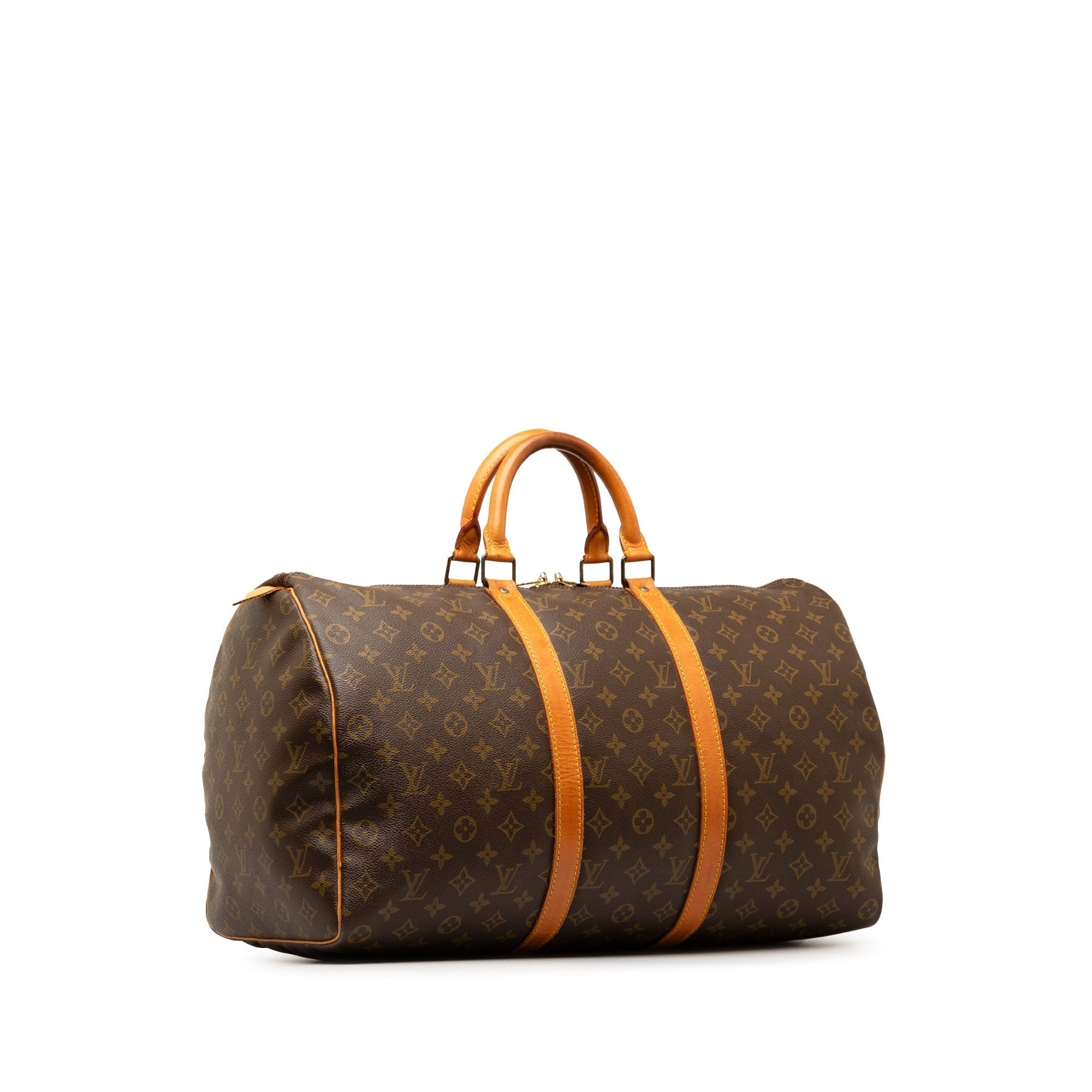 Brown LV Monogram Keepall 50 Travel Bag