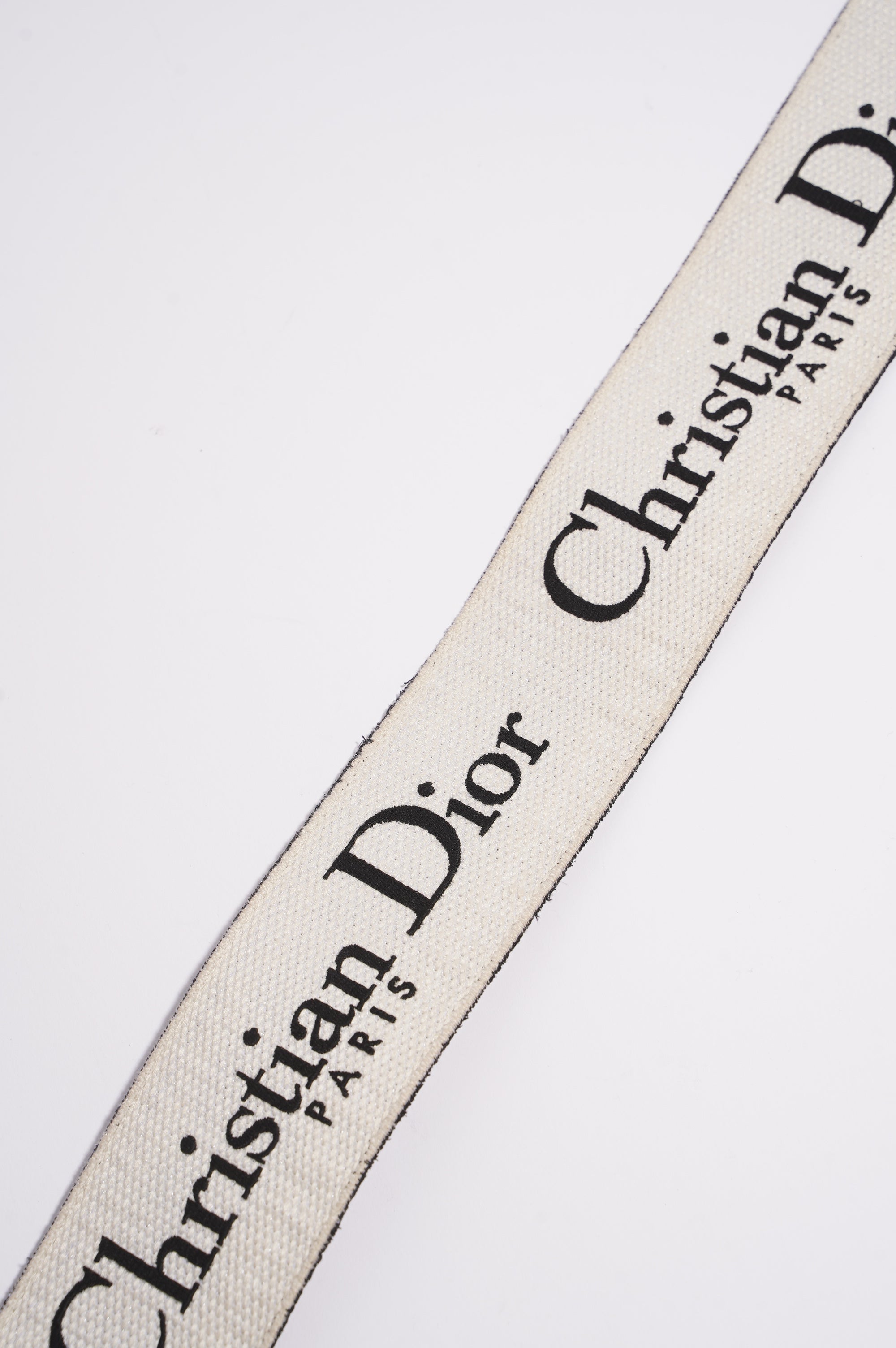 Christian D1OR Adjustable Shoulder Strap With Ring Black / White Canvas