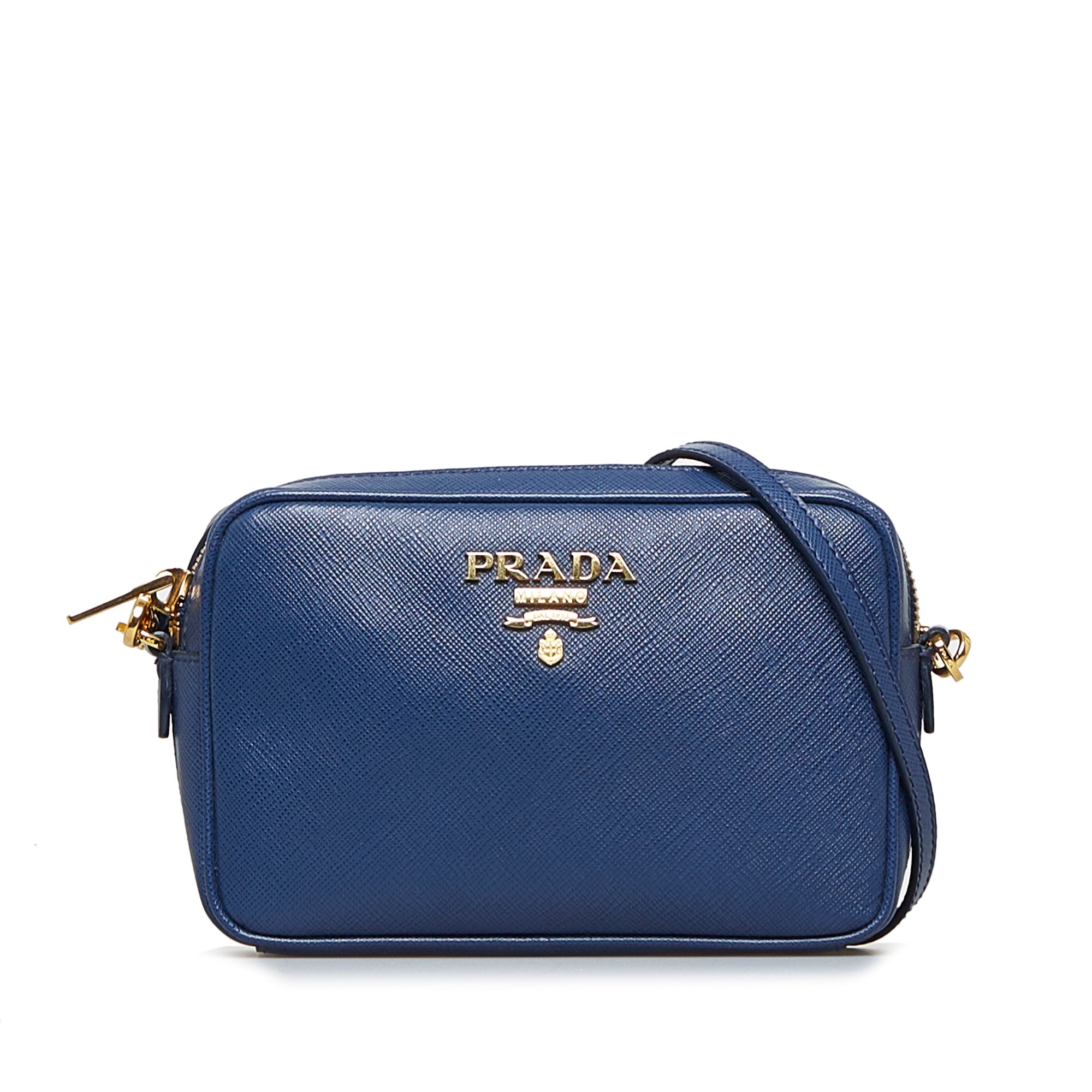 PRD Crossbody Bag Small Blue Saffiano