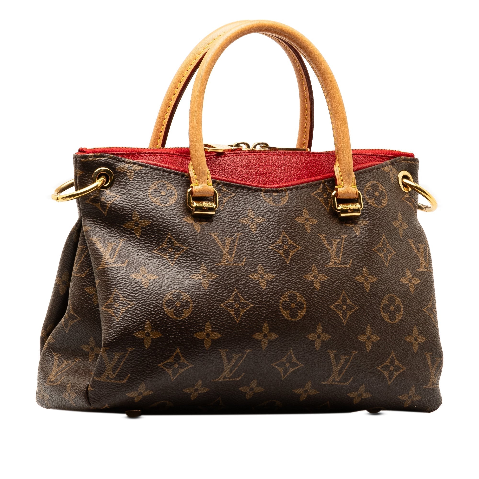 Brown LV Monogram Pallas BB Satchel