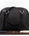 Dome Shoulder Bag MicroGCCIssima Black Leather