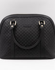 Dome Shoulder Bag MicroGCCIssima Black Leather