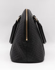 Dome Shoulder Bag MicroGCCIssima Black Leather