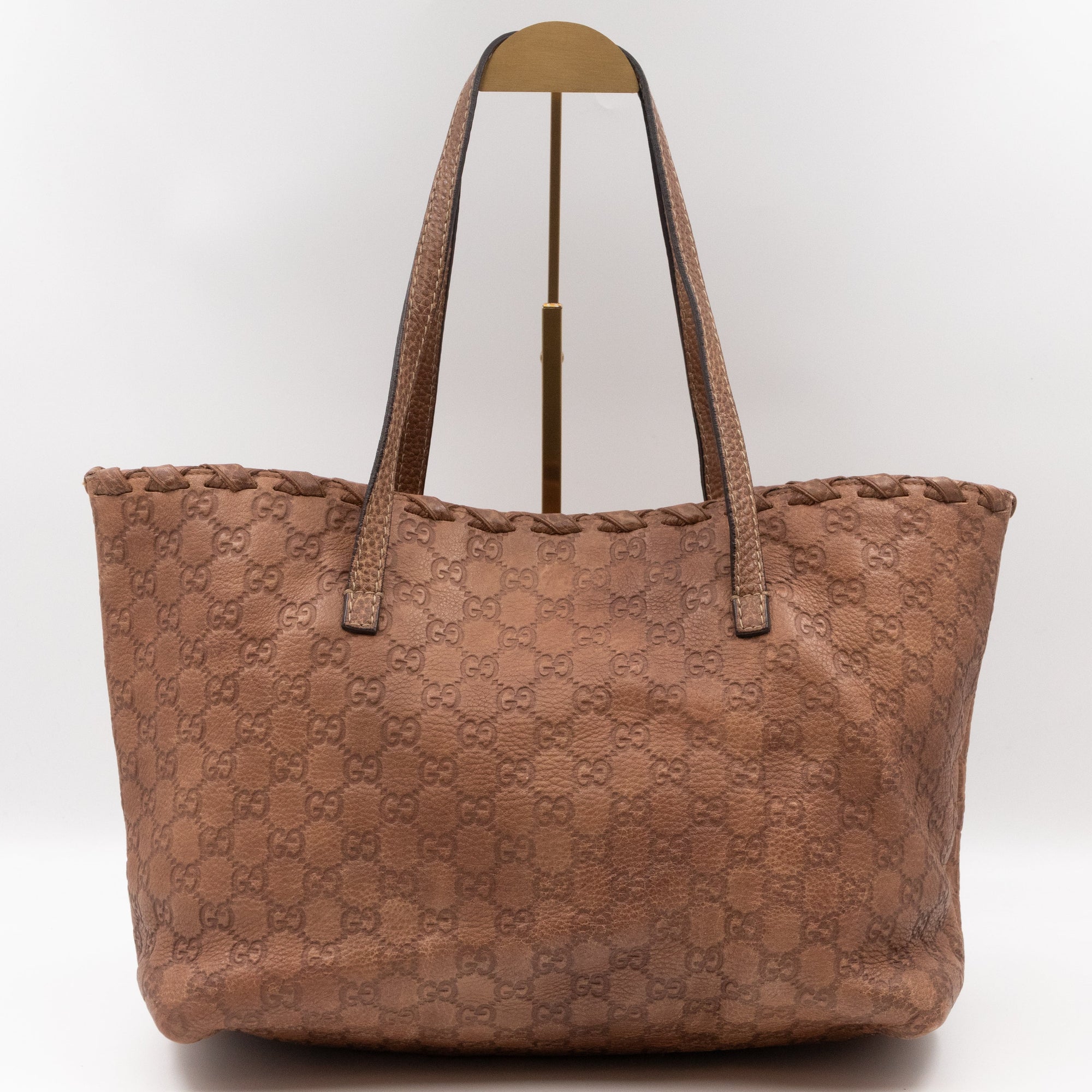 Bamboo Tassel Tote Brown GCCIssima Leather